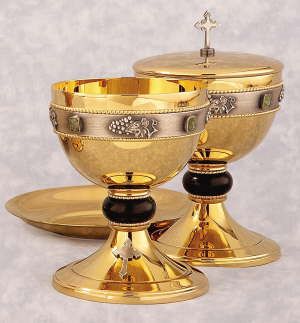 Gold Chalice With Dish Paten